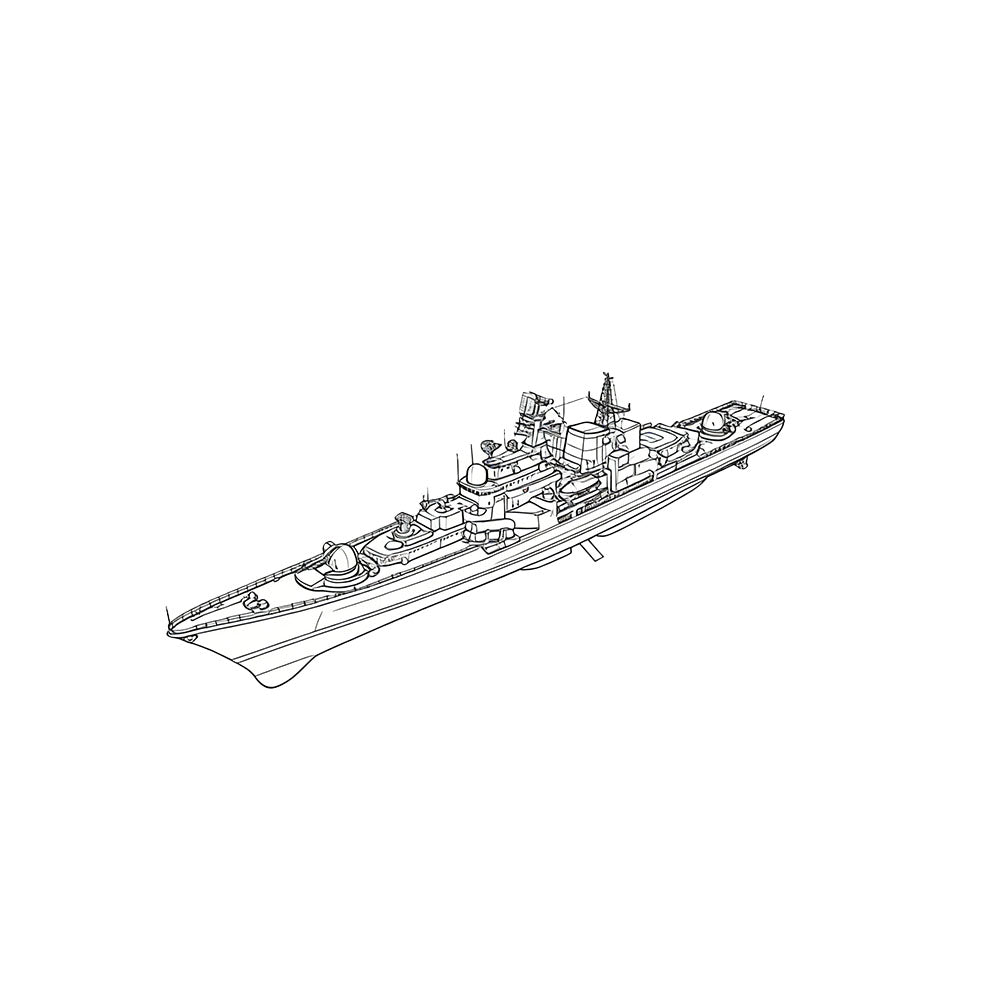 RHWS049S Military Model USSR Soviet Union Sovremenny Class Destroyer? Full Hull