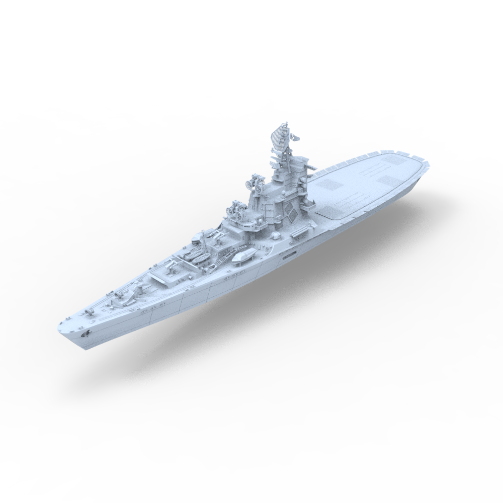 RHWS050  Military Model USSR Soviet Union Moskva Class Helicopter Carrier Water Line