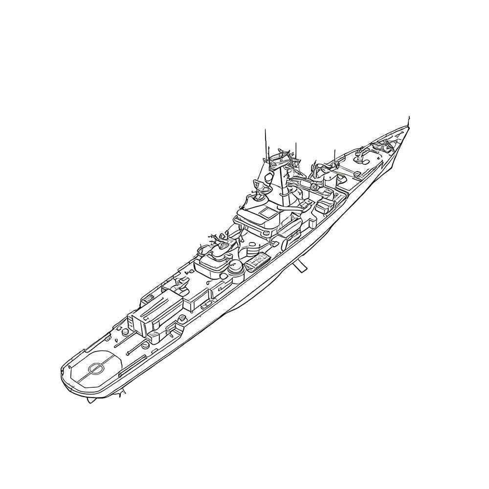 RHWS055S  Military Model USSR Soviet Union Project 1134 Berkut Kresta I Class Full Hull