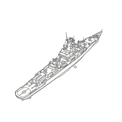 RHWS055S  Military Model USSR Soviet Union Project 1134 Berkut Kresta I Class Full Hull