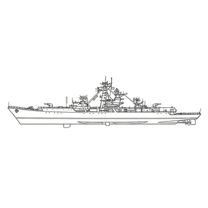RHWS055S  Military Model USSR Soviet Union Project 1134 Berkut Kresta I Class Full Hull