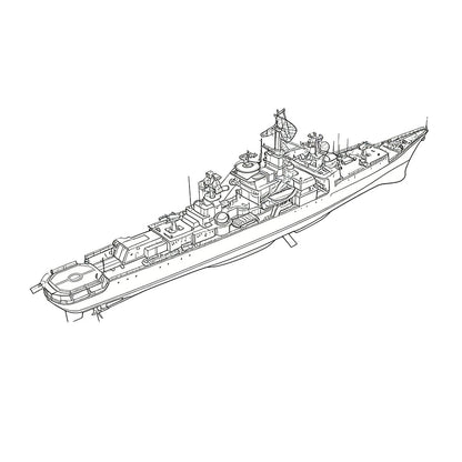 RHWS056S  USSR Soviet Union Kresta II Class Cruiser Full Hull