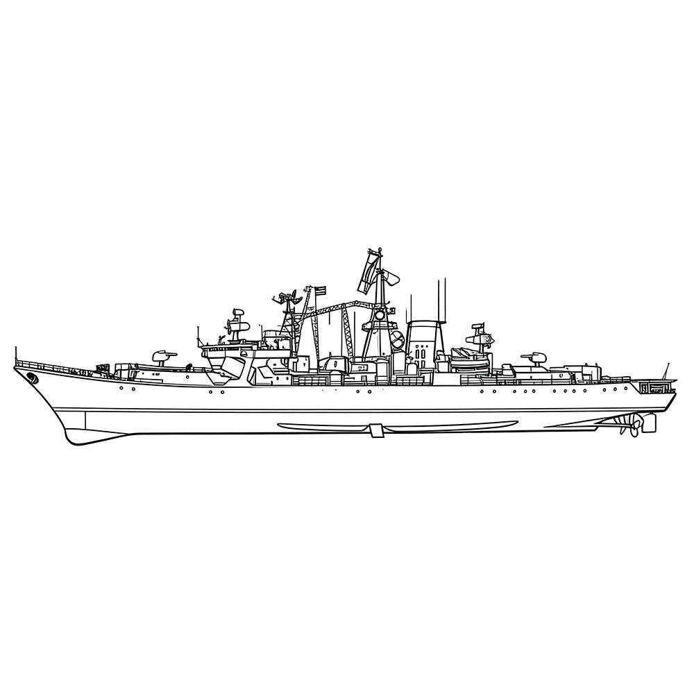RHWS057S USSR Soviet Union Kara Class Cruiser Full Hull