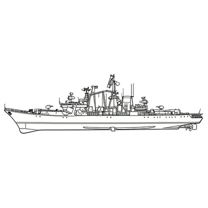 RHWS057S USSR Soviet Union Kara Class Cruiser Full Hull