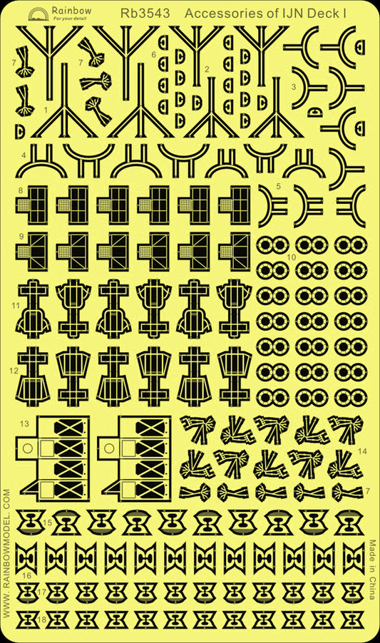 Rainbow RB3543 1/350Detail Up Accessories of IJN Deck I