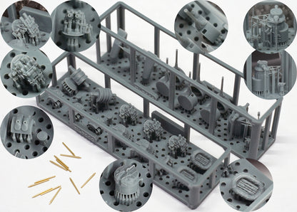 Rainbow RB7099 1/700Detail Up IJN Aircraft carrier Akagi upgraded set [17PE, 3DP*30, 12Metal barrels]