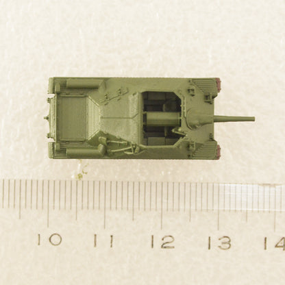 SSMODEL 745D Finished Painted N SCALE Railway Military Model Kit Sweden Infanterikanonvagn Ikv.72