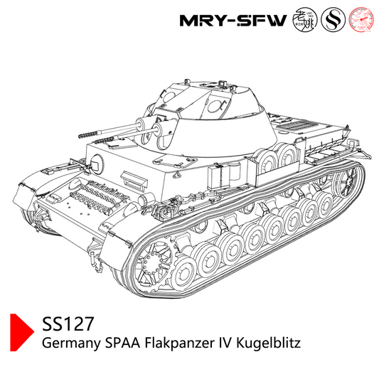 SSMODEL SS127 Military Model Germany SPAA Flakpanzer IV Kugelblitz