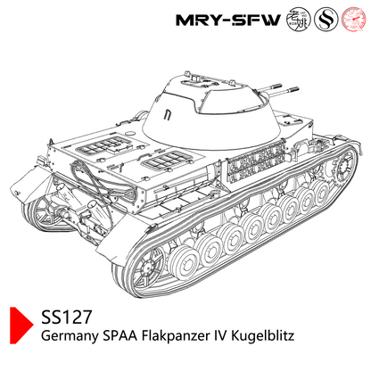 SSMODEL SS127 Military Model Germany SPAA Flakpanzer IV Kugelblitz