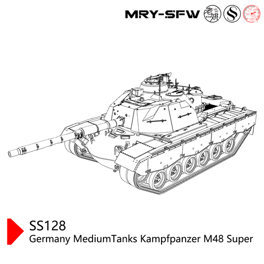 SSMODEL SS128 Military Model Germany MediumTanks Kampfpanzer M48 Super