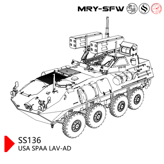 SSMODEL SS136 Military Model USA SPAA LAV-AD