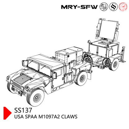 SSMODEL SS137 Military Model USA SPAA M1097A2 CLAWS