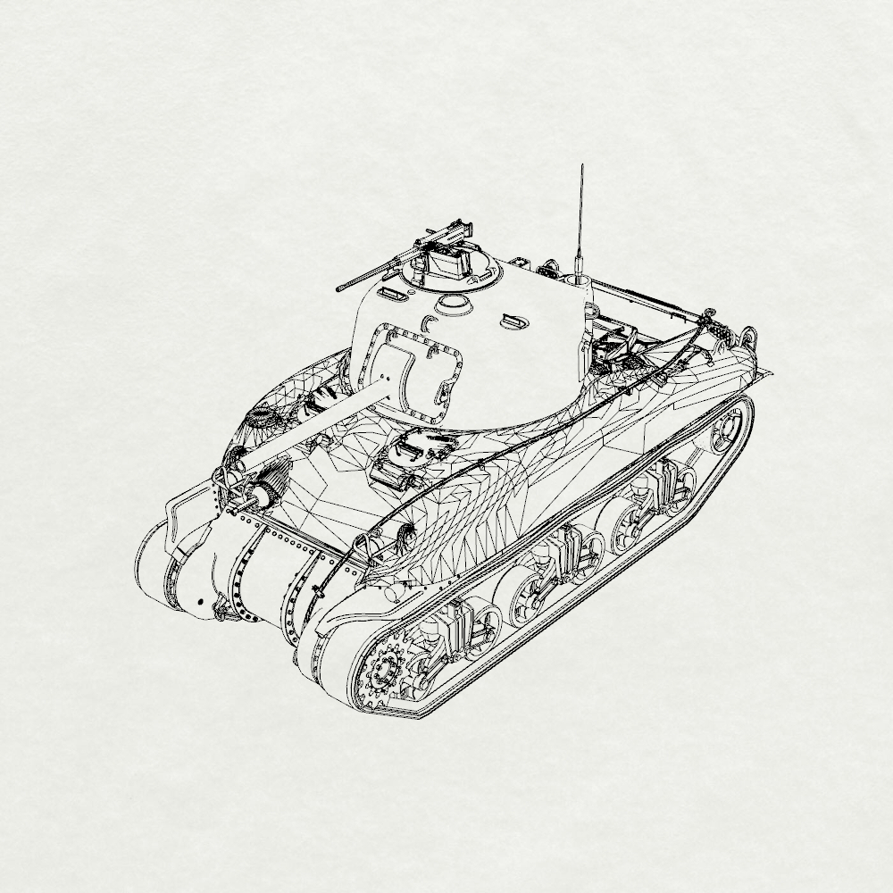 MRY-SFW SS142 US Army Sherman M4A1 Medium Tank