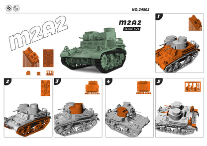 SSMODEL 502D  Finished Painted Military Model Kit US M2A2 Light Tank