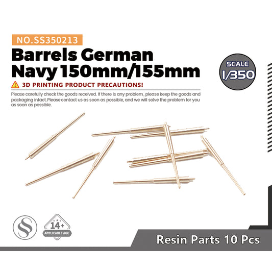 SSMODEL SS213 Model Upgrades Barrels German Navy 150mm/155mm