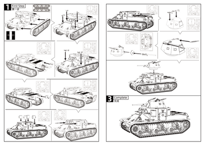 SSMODEL 510 Military Armoured Model Kit US M2 Medium Tank