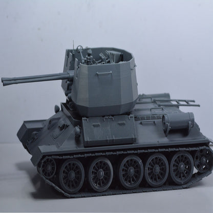 SSMODEL 751 Military Armoured Model Kit Soviet T-34 Anti Aircraft Tank