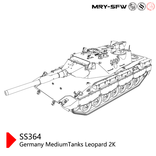 SSMODEL 364 Military Model Kit Germany Leopard 2K Medium Tank