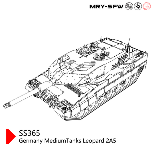 SSMODEL 365 Military Model Kit Germany Leopard 2A5 Medium Tank