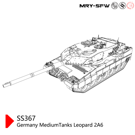 SSMODEL 367 Military Model Kit Germany Leopard 2A6 Medium Tank