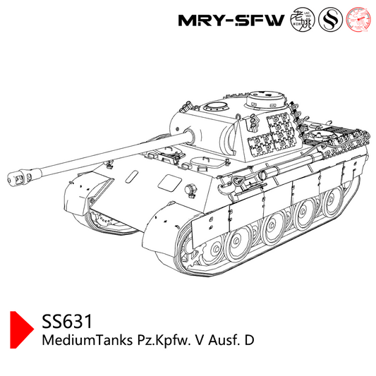 SSMODEL SS631  Military Model Kit Germany MediumTanks Pz.Kpfw. V Ausf. D