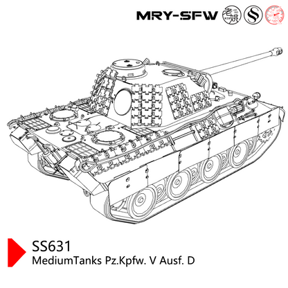 SSMODEL SS631  Military Model Kit Germany MediumTanks Pz.Kpfw. V Ausf. D