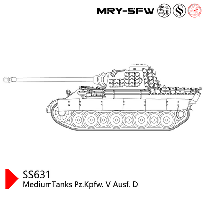 SSMODEL SS631  Military Model Kit Germany MediumTanks Pz.Kpfw. V Ausf. D
