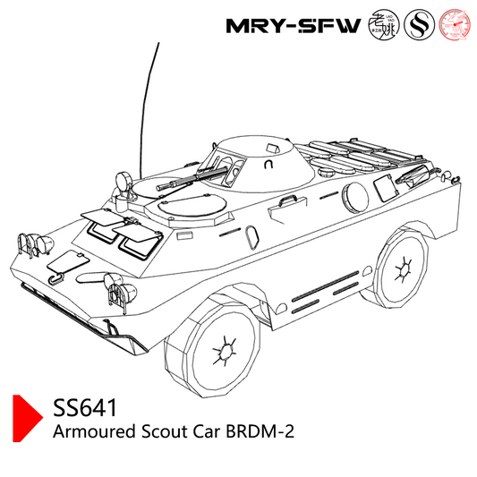 SSMODEL SS641 Military Model Kit USSR Armoured Scout Car BRDM-2