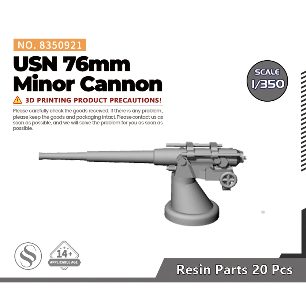 SSMODEL SS8921 Model Upgrade Parts USN 76mm Minor Cannon