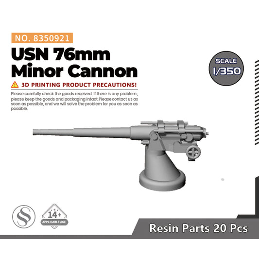 SSMODEL SS8921 Model Upgrade Parts USN 76mm Minor Cannon