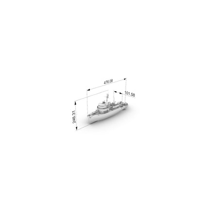 SSC160 Military Model  USS Aggressive CLass Minesweeper Water Line