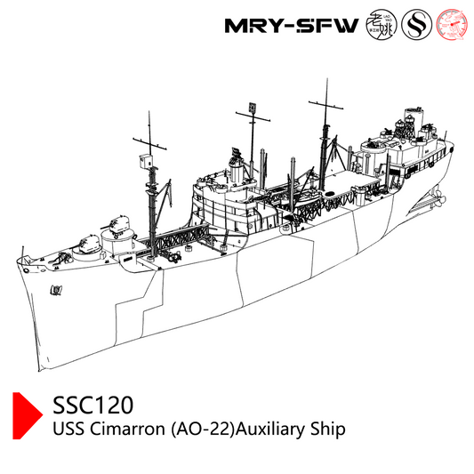 SSMODEL SSC120S  Military Model USS Cimarron (AO-22)auxiliary ship Full Hull