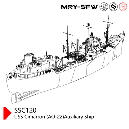 SSMODEL SSC120  Military Model USS Cimarron (AO-22)auxiliary ship Water line