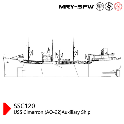 SSMODEL SSC120S  Military Model USS Cimarron (AO-22)auxiliary ship Full Hull