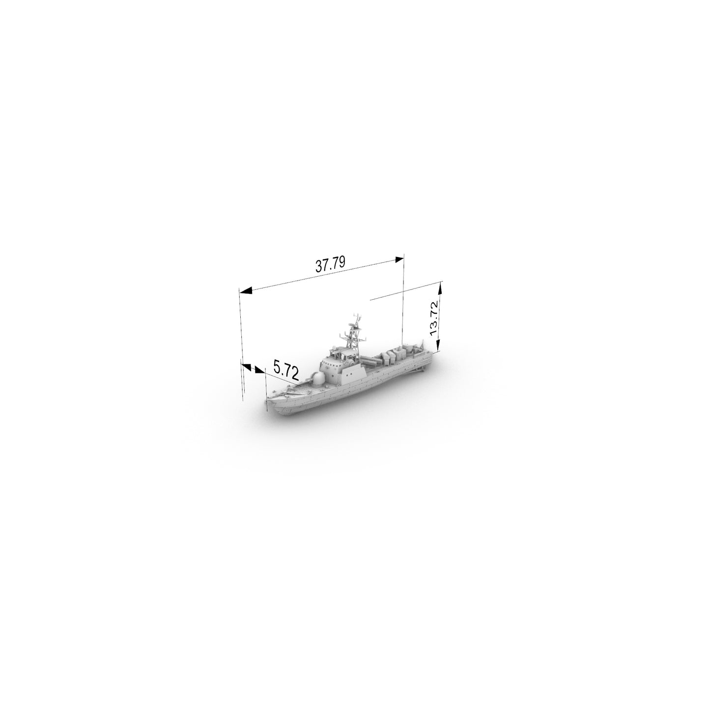 SSC150S Military Model LY Beir Grassa Missile Boat Full Hull