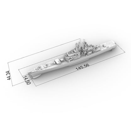 SSC156  Military Model USS CGN-36 California Class Cruiser Water Line