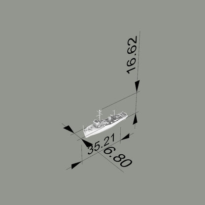 SSC166  Military Model USS Adjutant Class Minesweeper Water Line