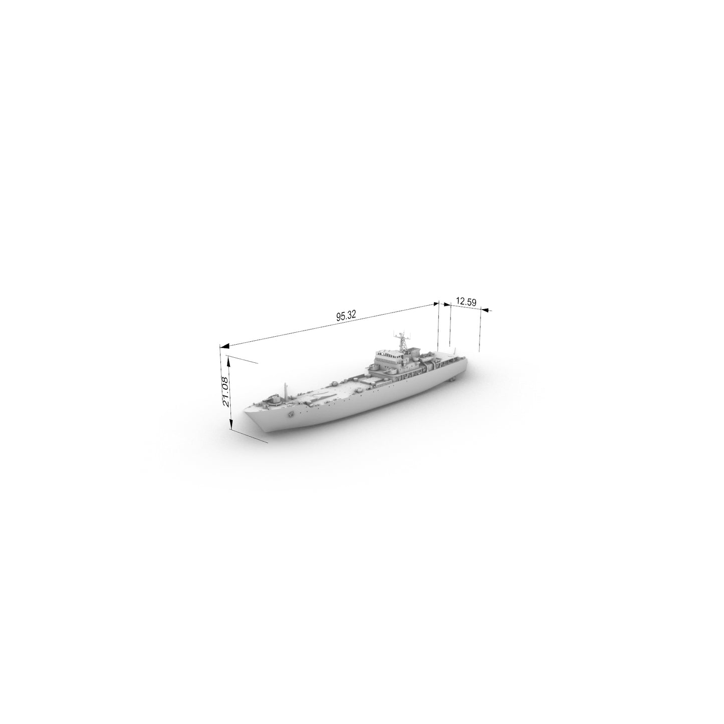 SSC191 Military Model CNS Hainan Class Submarine Chaser Water Line