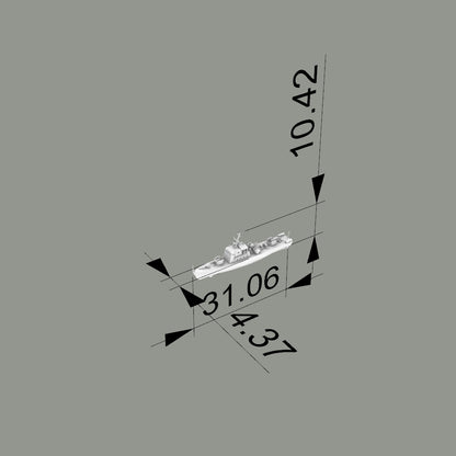 MRY-SFW SSC200 China Navy Shanghai-class Type 0111S Anti-Submarine Patrol Gunboat Water Line Resin Warship Military Ship Model Hobby Collection Unassembled Unpainted