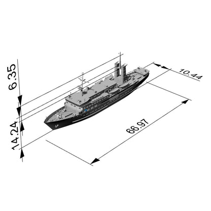 MRY-SFW SSC202 China Navy Qiongsha-class Troop & Cargo Trans – LCD 3D printed resin model kit, image 4