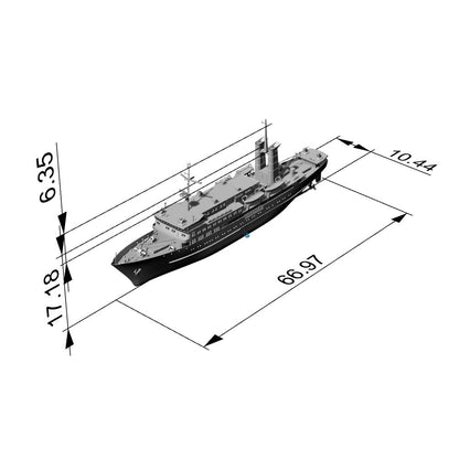 MRY-SFW SSC202S China Navy Qiongsha-class Troop & Cargo Tran – LCD 3D printed resin model kit, image 7
