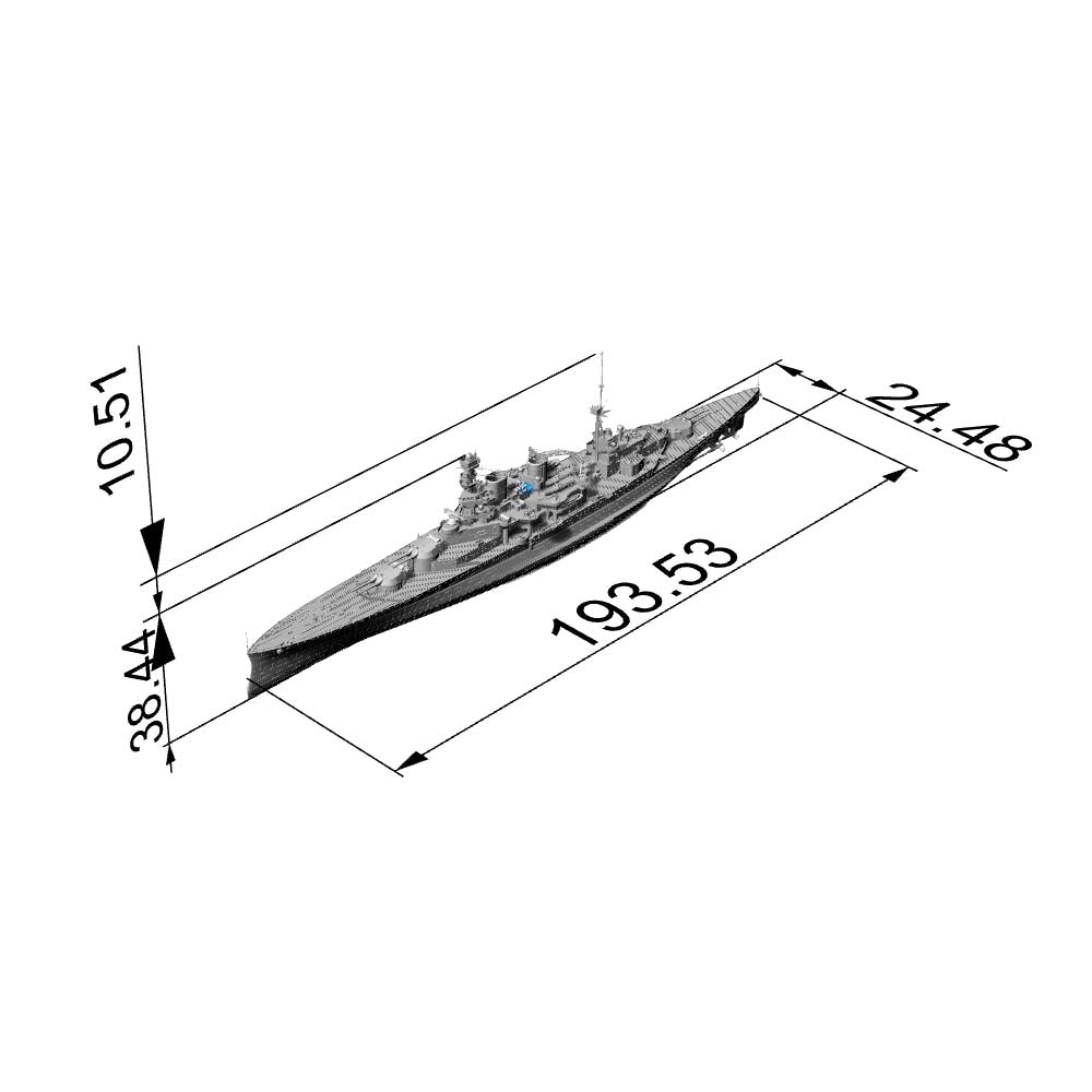 MRY-SFW SSC217S Royal Navy Renown-class Battlecruiser HMS Repulse Full Hull Resin Warship Military Ship Model Hobby Collection Unassembled Unpainted