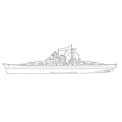 SSC131S Military Model DKM Bismarck Class Bismarck Battleship Full Hull