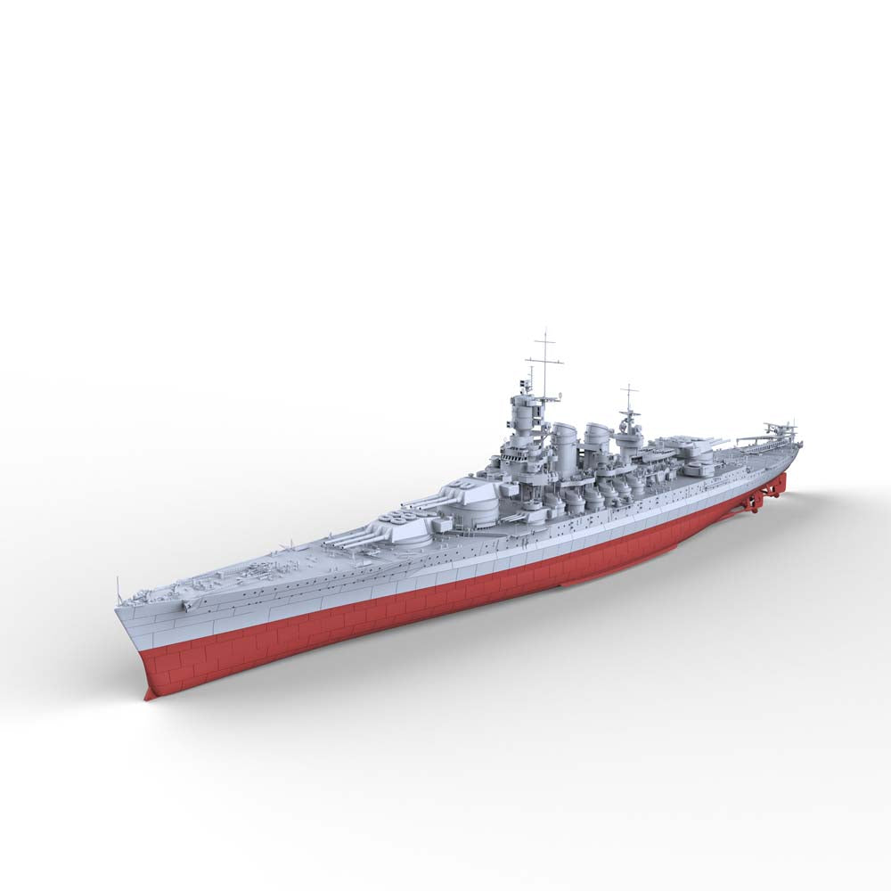 MRY-SFW SSC132S RN Littorio Class Italia Battleship Full Hull Resin Warship Military Ship Model Hobby Collection Unassembled Unpainted