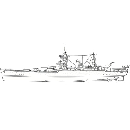 SSC144 Military Model NMF Dunkerque cCass Strasbourg Battleship Water Line