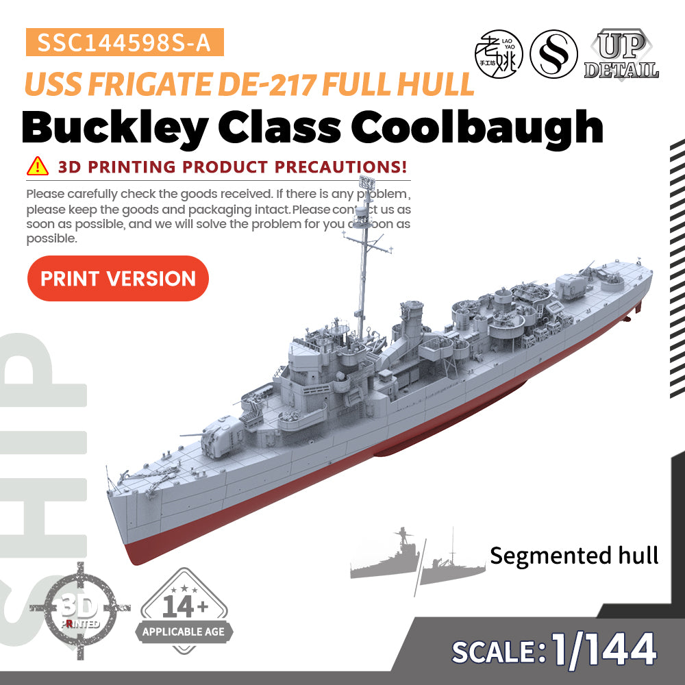 SSMODEL 598S Military Warship Model Kit US Navy Buckley Class Coolbaugh Frigate DE-217