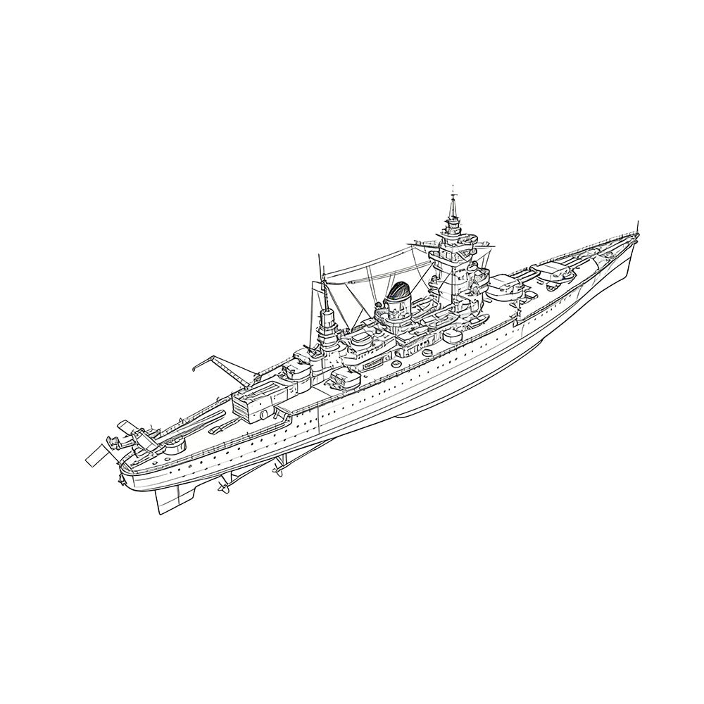 SSC144 Military Model NMF Dunkerque cCass Strasbourg Battleship Water Line