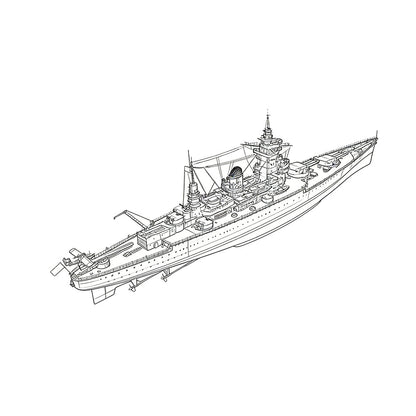 SSC144 Military Model NMF Dunkerque cCass Strasbourg Battleship Water Line