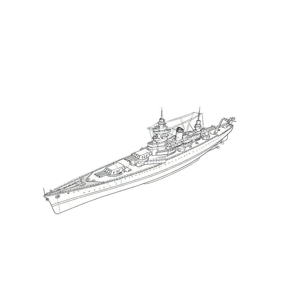 SSC144 Military Model NMF Dunkerque cCass Strasbourg Battleship Water Line