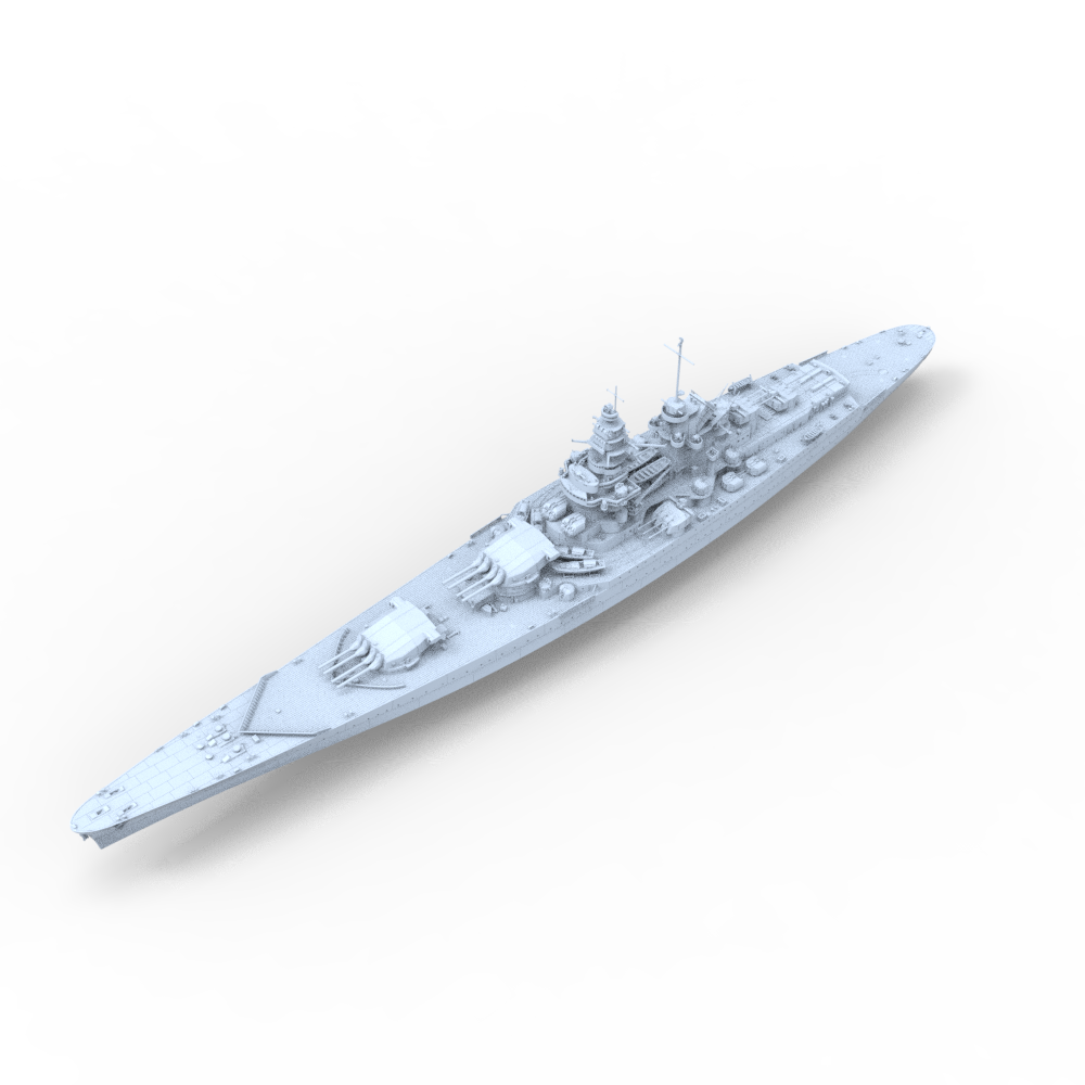 SSC145 Military Model NMF Richelieu cCass Clemenceau Battleship Water Line